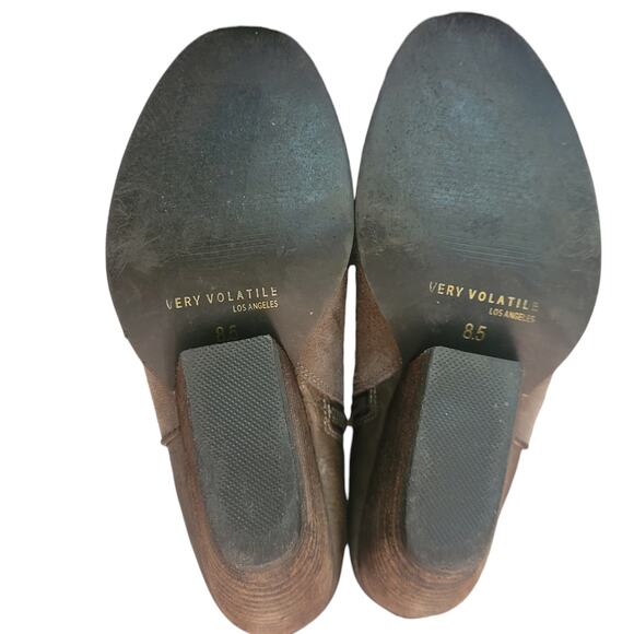 Very Volatile Los Angeles Whitby Suede/Leather Ankle Bootie Women's Size 8.5 - Picture 8 of 11